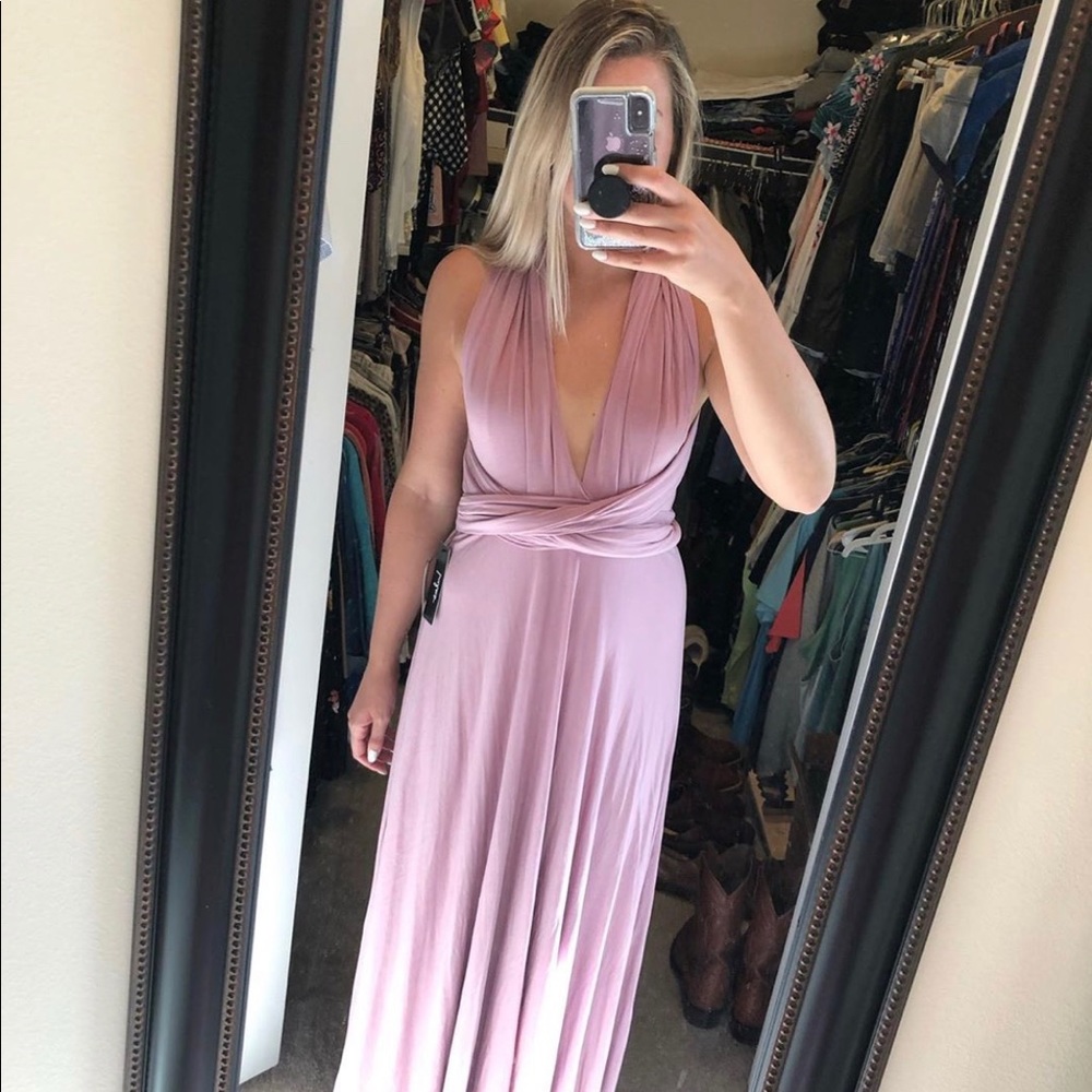 Tricks of the Trade Lulus Dress Rusty Rose Maxi Dress